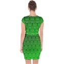 Green triangles Capsleeve Drawstring Dress  View2