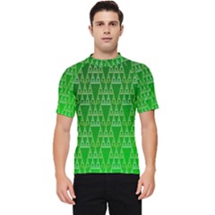 Green Triangles Men s Short Sleeve Rash Guard by JustToWear