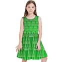 Green triangles Kids  Skater Dress View1