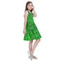 Green triangles Kids  Skater Dress View3