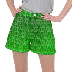 Green Triangles Ripstop Shorts