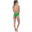 Green triangles Tie Strap One Piece Swimsuit View2