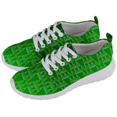 Green Triangles Men s Lightweight Sports Shoes by JustToWear