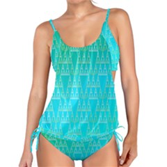 Blue Triangles Tankini Set by JustToWear