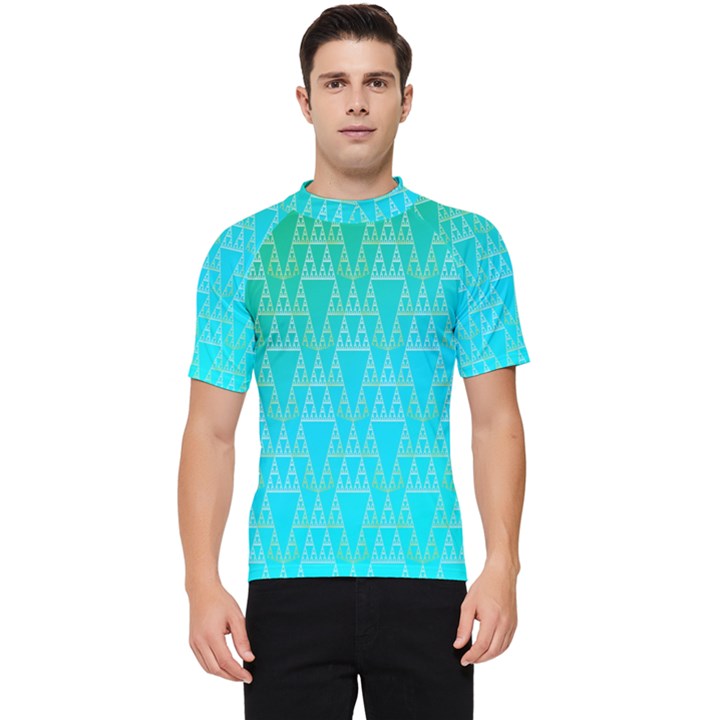 Blue triangles Men s Short Sleeve Rash Guard