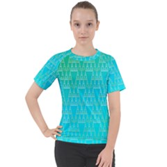 Blue Triangles Women s Sport Raglan Tee