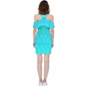 Blue triangles Shoulder Frill Bodycon Summer Dress View4