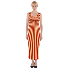 Sun Rays Fitted Maxi Dress by JustToWear