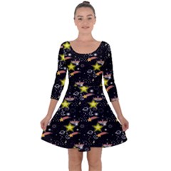 Sparkle Stars Quarter Sleeve Skater Dress by Sparkle