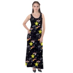 Sparkle Stars Sleeveless Velour Maxi Dress by Sparkle