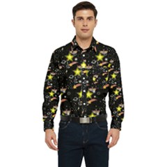 Sparkle Stars Men s Long Sleeve Pocket Shirt 