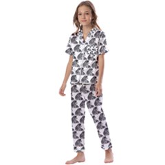 Leopard Kids  Satin Short Sleeve Pajamas Set