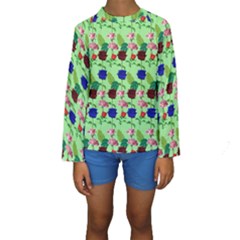 Rose Lotus Kids  Long Sleeve Swimwear by Sparkle