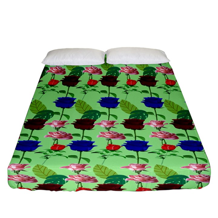 Rose Lotus Fitted Sheet (California King Size)