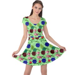 Rose Lotus Cap Sleeve Dress by Sparkle