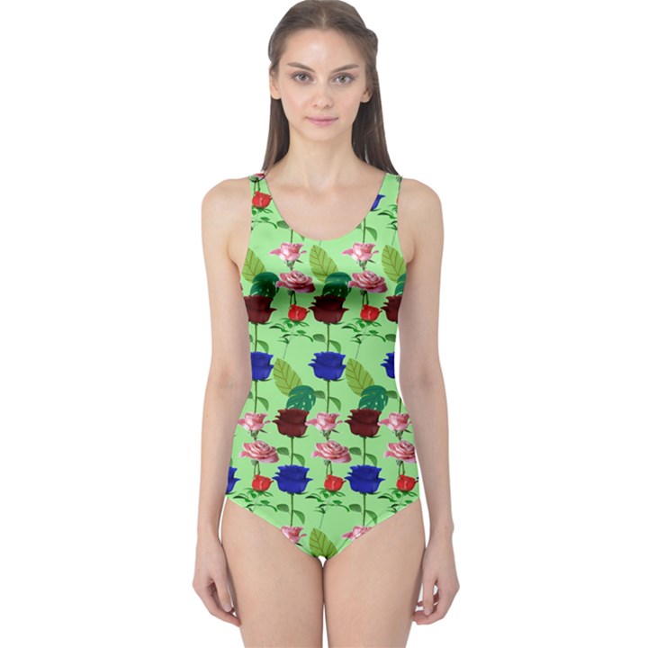 Rose Lotus One Piece Swimsuit