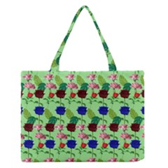 Rose Lotus Zipper Medium Tote Bag by Sparkle