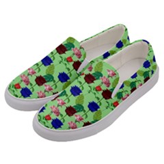 Rose Lotus Men s Canvas Slip Ons by Sparkle