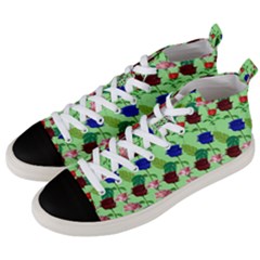 Rose Lotus Men s Mid-top Canvas Sneakers by Sparkle