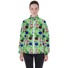 Rose Lotus Women s High Neck Windbreaker by Sparkle