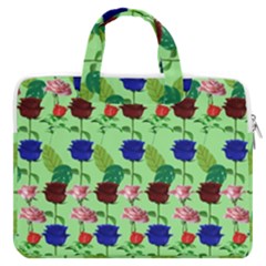 Rose Lotus Macbook Pro Double Pocket Laptop Bag