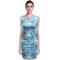 Birds In The Sky Classic Sleeveless Midi Dress by SychEva