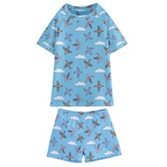 Birds In The Sky Kids  Swim Tee And Shorts Set by SychEva