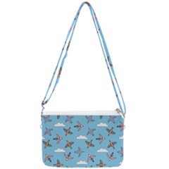 Birds In The Sky Double Gusset Crossbody Bag by SychEva