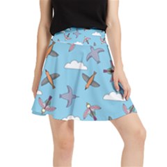 Birds In The Sky Waistband Skirt by SychEva