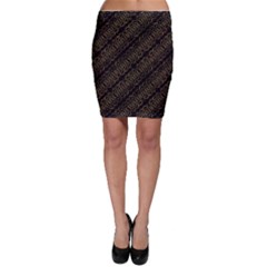 Interlace Stripes Golden Pattern Bodycon Skirt by dflcprintsclothing