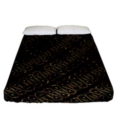 Interlace Stripes Golden Pattern Fitted Sheet (queen Size)