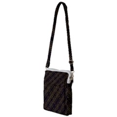 Interlace Stripes Golden Pattern Multi Function Travel Bag by dflcprintsclothing