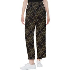 Interlace Stripes Golden Pattern Women s Pants  by dflcprintsclothing