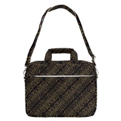 Interlace Stripes Golden Pattern Macbook Pro Shoulder Laptop Bag (large)