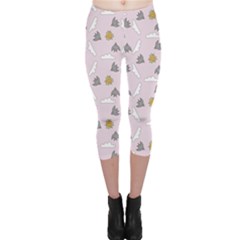 Birds In The Sky  Capri Leggings  by SychEva