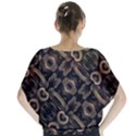 Modern Intricate Print Pattern Batwing Chiffon Blouse View2