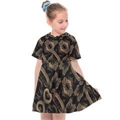 Modern Intricate Print Pattern Kids  Sailor Dress by dflcprintsclothing