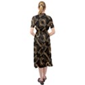 Modern Intricate Print Pattern Keyhole Neckline Chiffon Dress View2