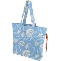 Blue Fantasy Drawstring Tote Bag by Eskimos