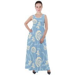 Blue Fantasy Empire Waist Velour Maxi Dress by Eskimos