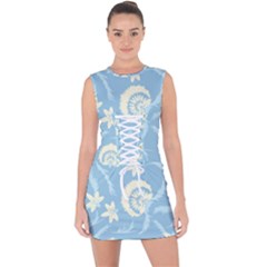 Blue Fantasy Lace Up Front Bodycon Dress by Eskimos