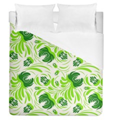 Green Leaves Duvet Cover (queen Size) by Eskimos