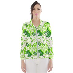 Green Leaves Women s Windbreaker