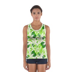 Green Leaves Sport Tank Top  by Eskimos