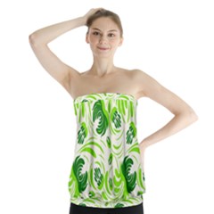 Green Leaves Strapless Top by Eskimos