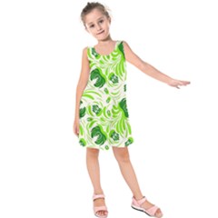 Green Leaves Kids  Sleeveless Dress by Eskimos