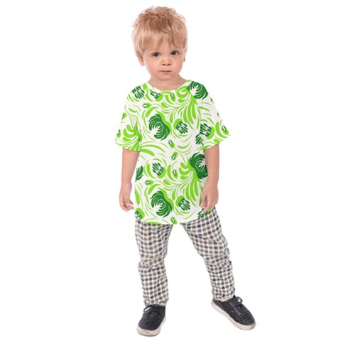 Green Leaves Kids  Raglan Tee by Eskimos