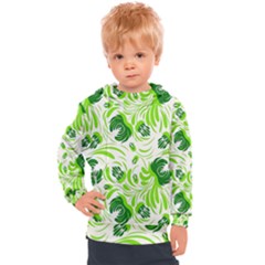 Green Leaves Kids  Hooded Pullover by Eskimos