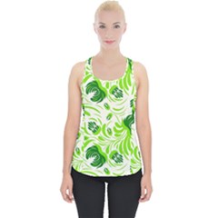 Green Leaves Piece Up Tank Top by Eskimos