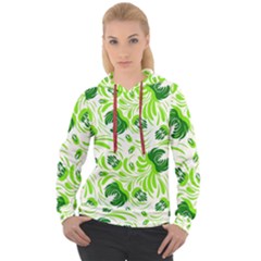 Green Leaves Women s Overhead Hoodie by Eskimos